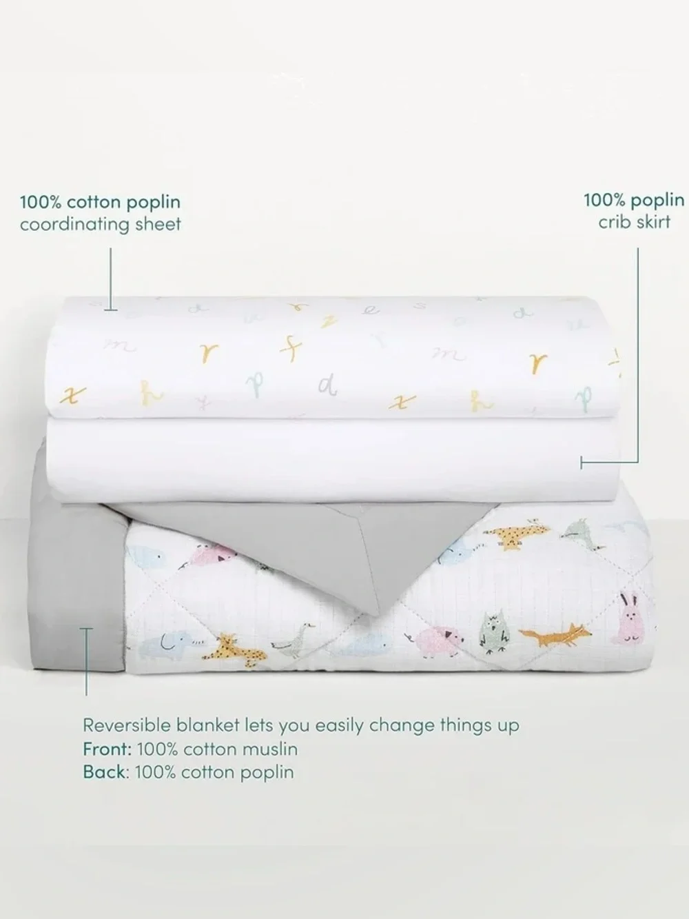 aden + anais 3 piece cotton bedding set